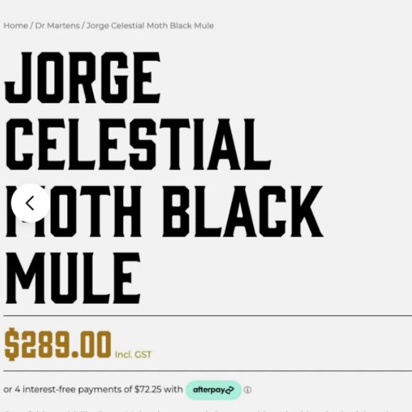 Dr. Martens JORGE II CELESTIAL MOTH EMBROIDERED MULES MSRP$210 Chic & Grunge - Picture 11 of 16